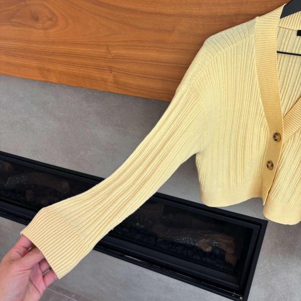7 for All Mankind Yellow Knit Set, Size S - Picture 6 of 15